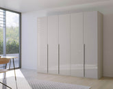 Frans 250cm 5 Door Glass Front Wardrobe - Pendle Village Furniture